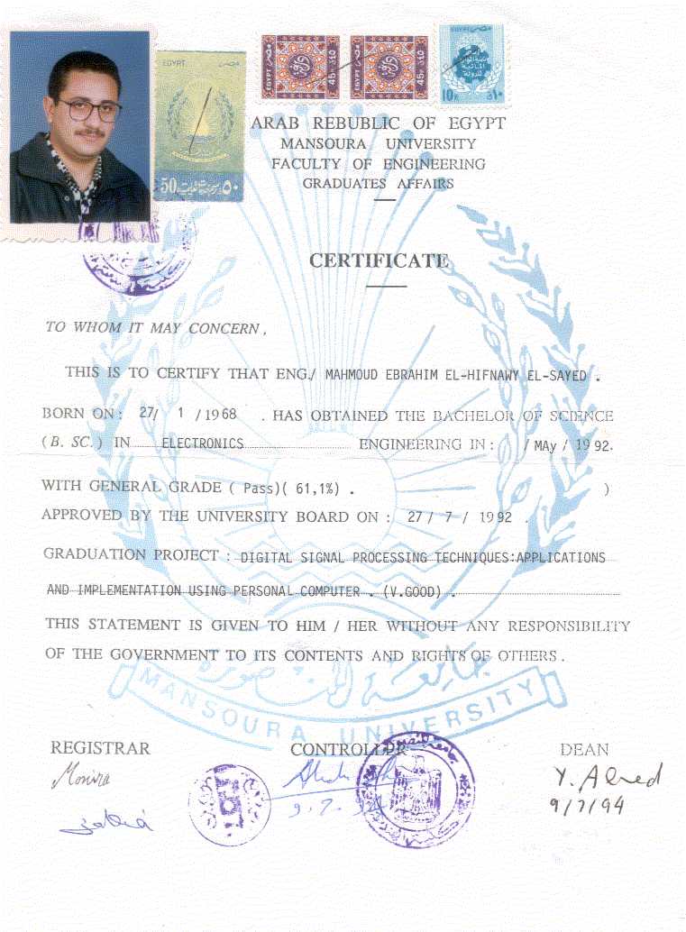 BSc electronics engineering - mahmoud elhefnawi