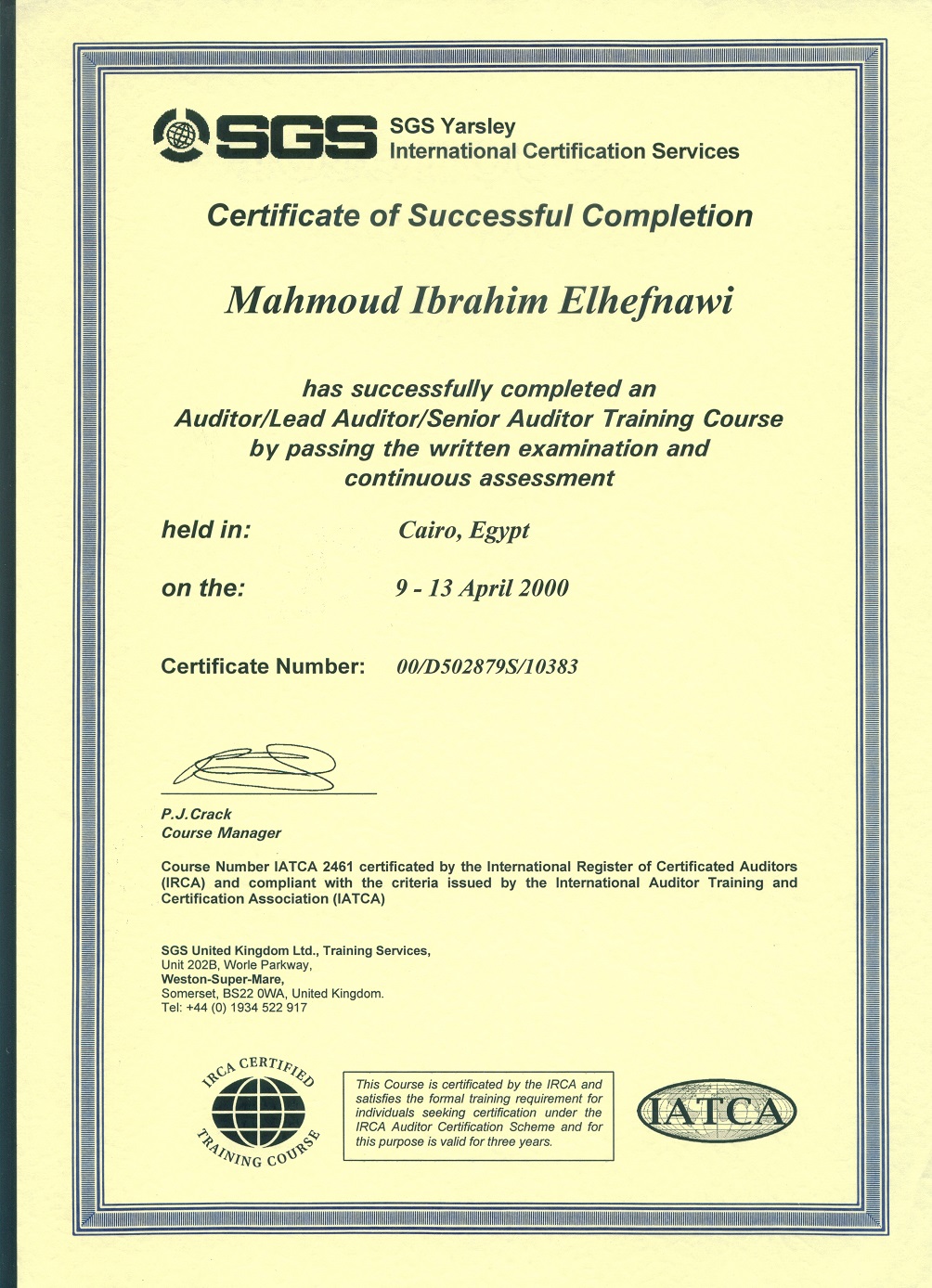 ISO9001 lead auditor